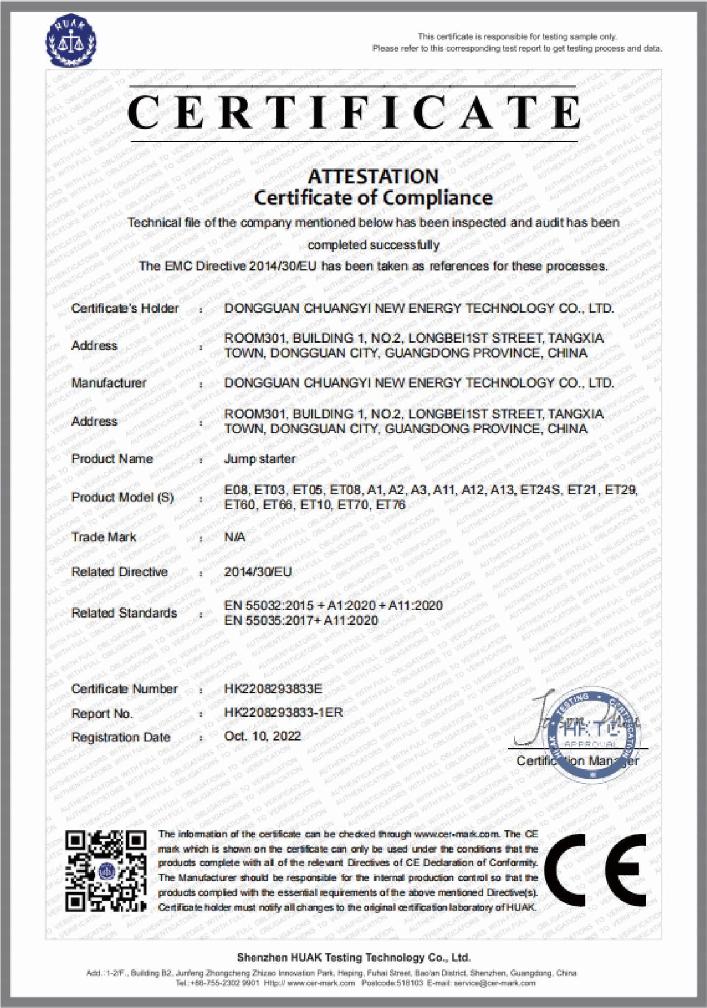 CE-EMC certification